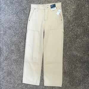Old Navy Cream Utility Workwear Pants
